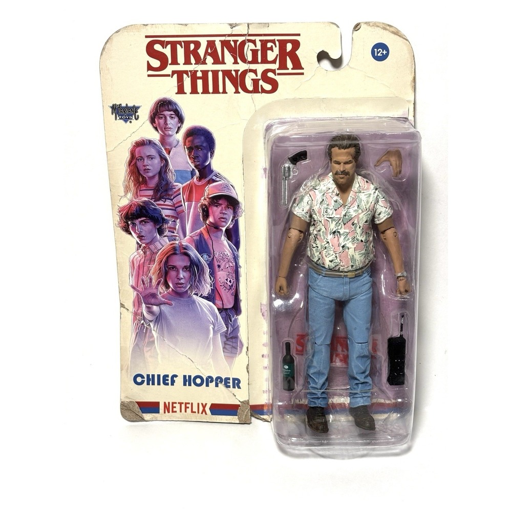 Stranger Things Chief Hopper Action Figure McFarlane Toys Netflix Carded Figure